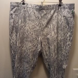 Snake print jeggings from Macy's Size 2X